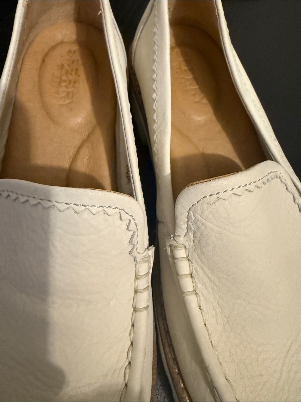 Women’s Sperry Cream Leather Slip-On Boat Shoe - Picture 5 of 5